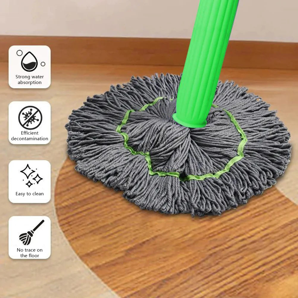 Hands-Free Rotating Microfiber Floor Mop