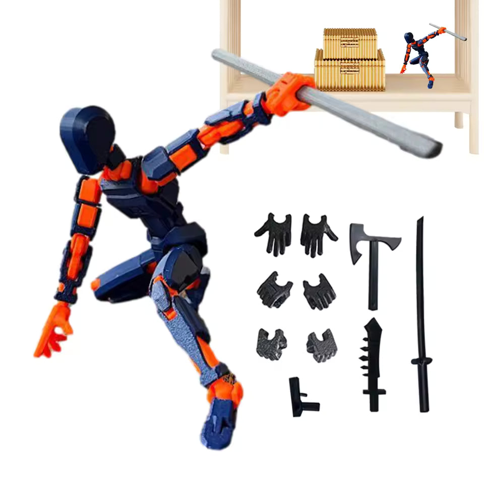 13-Joint Articulated Poseable Dummy Figure – 3D Printed Drawing & Animation Model