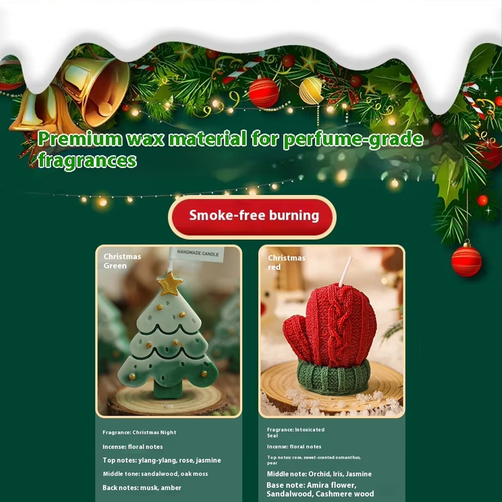 Velas Artesanais de Natal Perfumadas – Decoração de Natal para Casa