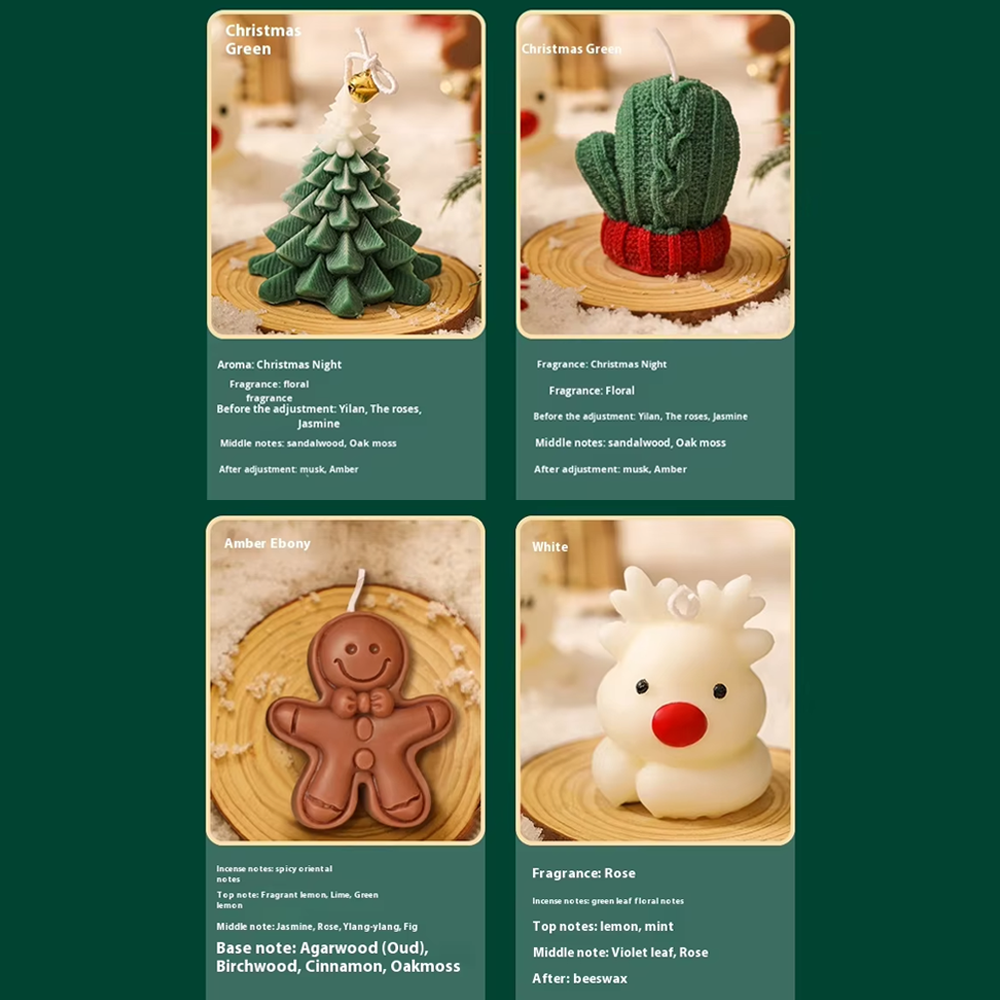 Velas Artesanais de Natal Perfumadas – Decoração de Natal para Casa