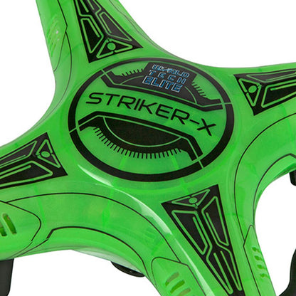 Drone Câmara HD Striker-X Glow-in-the-Dark – Quadcoptero RC 2.4GHz com Vídeo HD e Luzes para Voo Noturno