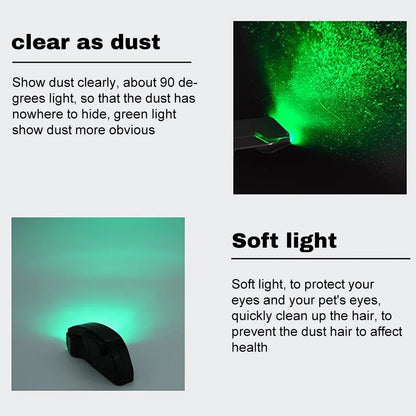 Lámpara LED Universal para Aspiradoras - Detector de Pelo de Mascotas con Luz Verde para Todas las Aspiradoras