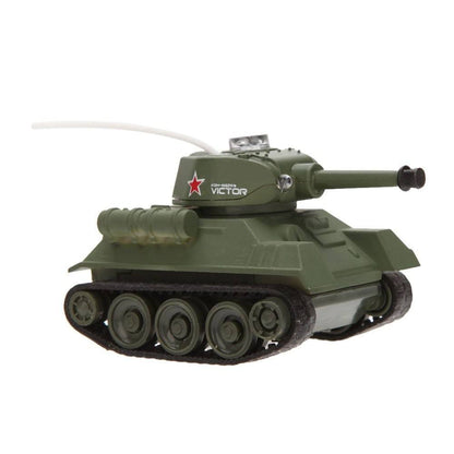 Mini RC Battle Tank with IR Remote Control, Micro Scale Toy Tank for Kids