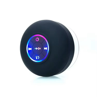 Mini Coluna Bluetooth Impermeável para Duche – Subwoofer com Ventosa e Microfone Mãos-Livres para Casa de Banho, Piscina, Carro e Exterior