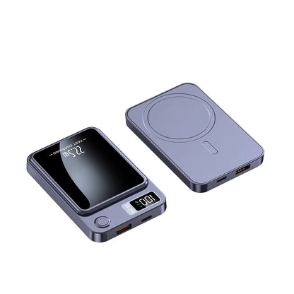 Batería externa magnética inalámbrica de 22,5 W – Cargador portátil ultradelgado de carga rápida – Batería externa compacta para viajes para iPhone, Android y Huawei