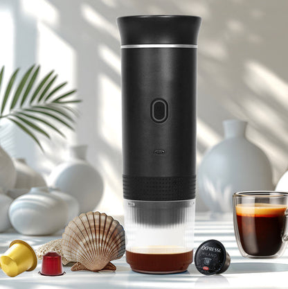 Wireless Portable Espresso Maker 3-in-1 Capsule & Ground Coffee Travel Machine