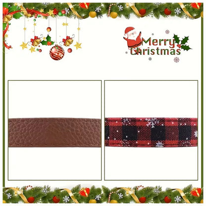 Christmas Dog Collar with Detachable Bow Tie