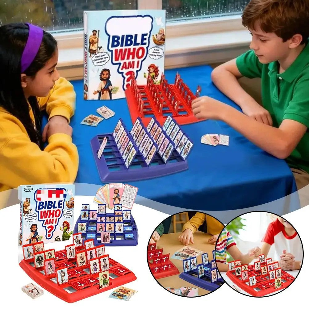 Juego de Mesa de Ajedrez de Adivinanzas de Personajes Bíblicos para Niños