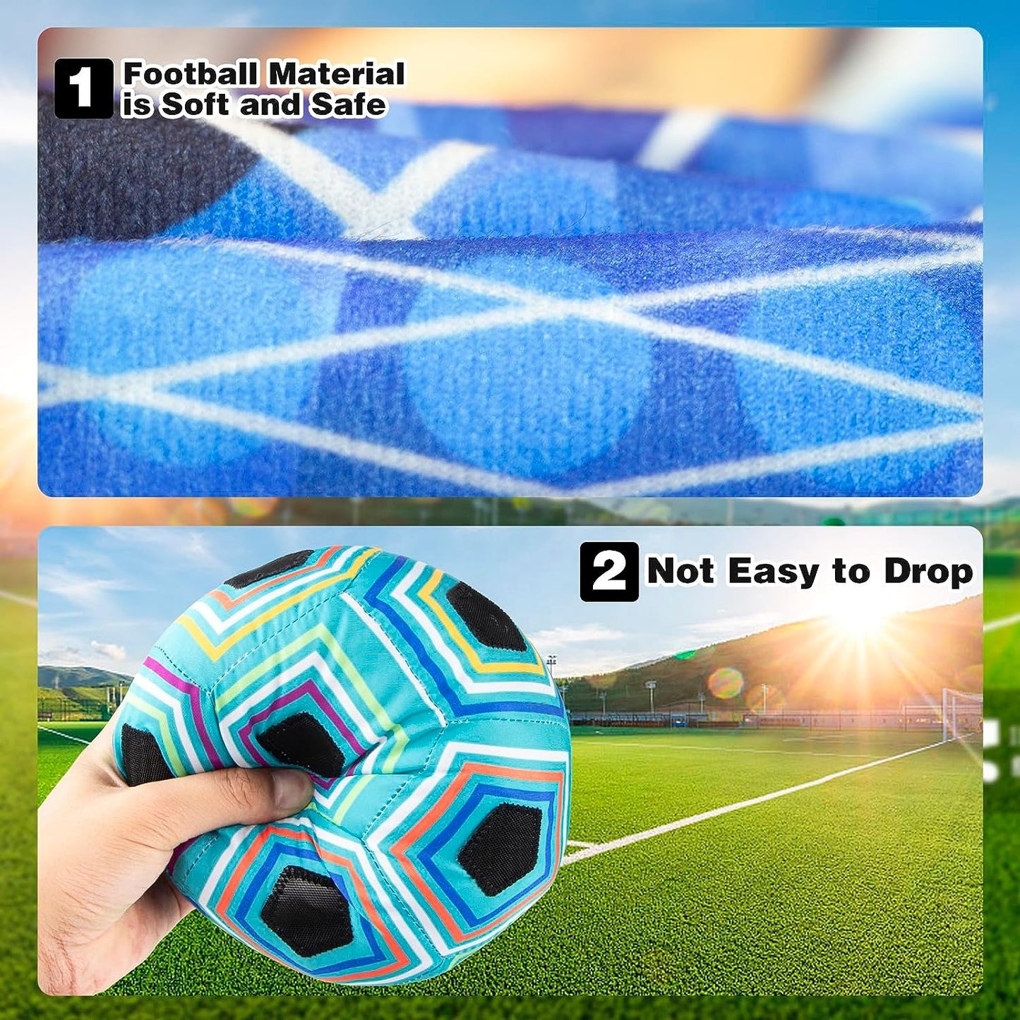 Juego de portería de fútbol para niños para jugar en interiores y exteriores