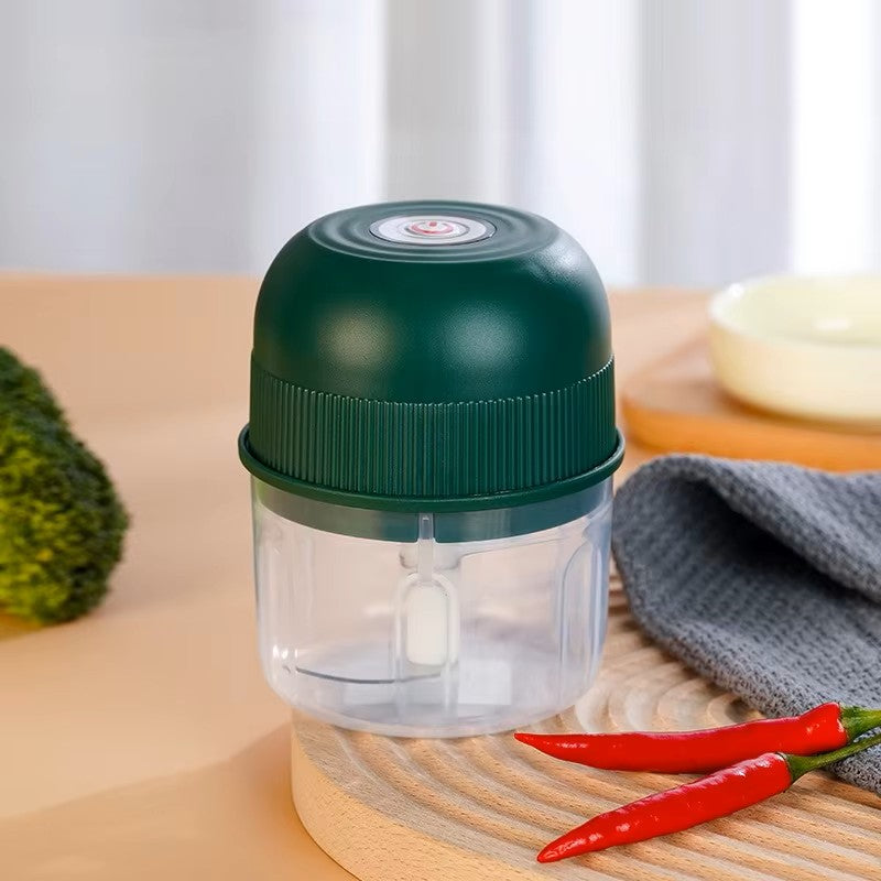 Prensa de ajos y picadora de verduras eléctrica - Mini procesador de alimentos y picadora de carne portátil - Picadora de cebolla y pimienta recargable por USB
