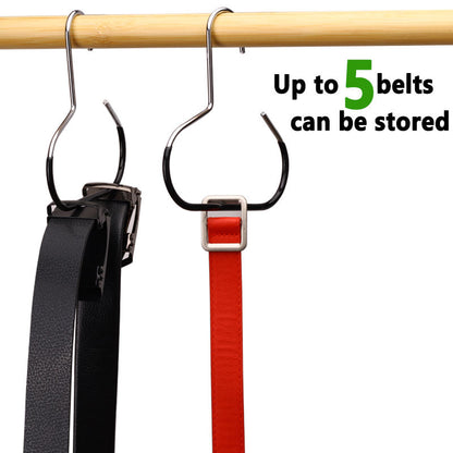 Organizador de Roupeiro em Metal Reforçado – Suporte de Cabides Multifunções para Lenços, Gravatas, Cintos e Malas de Mão