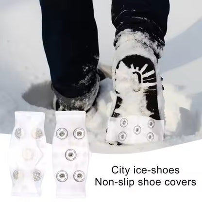 Crampones Antideslizantes de 5 Puntas – Agarre Universal para Hielo y Nieve en Senderismo, Caminatas y Pesca