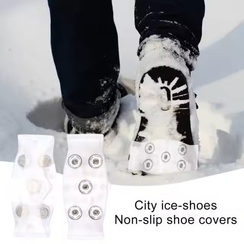 Crampones Antideslizantes de 5 Puntas – Agarre Universal para Hielo y Nieve en Senderismo, Caminatas y Pesca