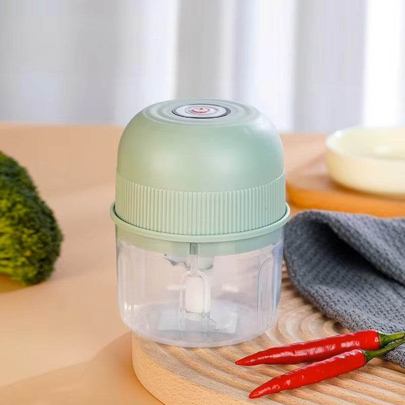 Prensa de ajos y picadora de verduras eléctrica - Mini procesador de alimentos y picadora de carne portátil - Picadora de cebolla y pimienta recargable por USB