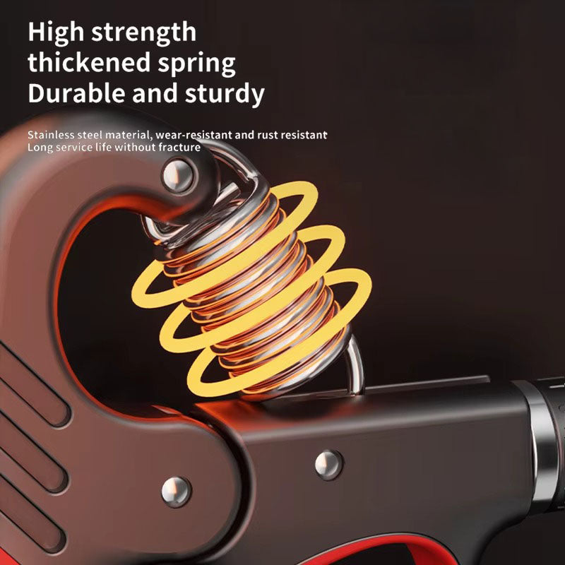 Adjustable Hand Grip Strengthener. Portable Resistance Forearm Trainer & Finger Exerciser for Athletes, Musicians & Rehab