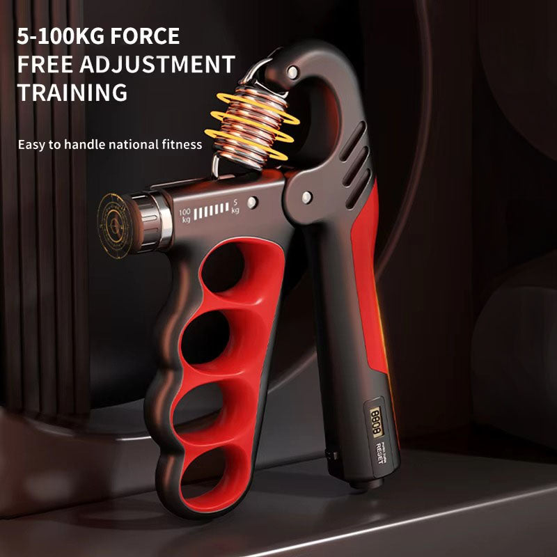 Adjustable Hand Grip Strengthener. Portable Resistance Forearm Trainer & Finger Exerciser for Athletes, Musicians & Rehab