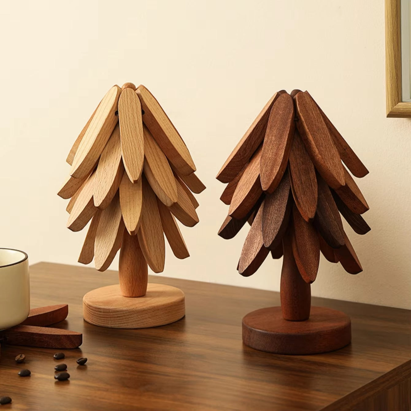 Salvabandejas de madera con aislamiento térmico para árboles