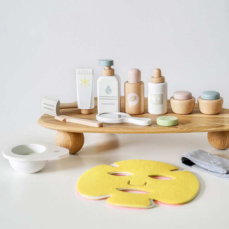 Set de maquillaje de madera de juguete para niños