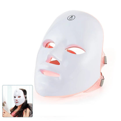 7 Color LED Photon Facial Neck Mask Skin Tightening Rejuvenation Device