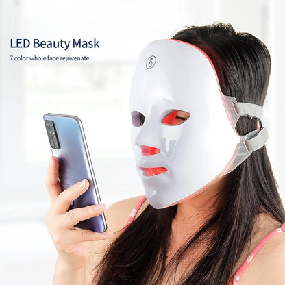 7 Color LED Photon Facial Neck Mask Skin Tightening Rejuvenation Device