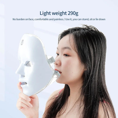 7 Color LED Photon Facial Neck Mask Skin Tightening Rejuvenation Device
