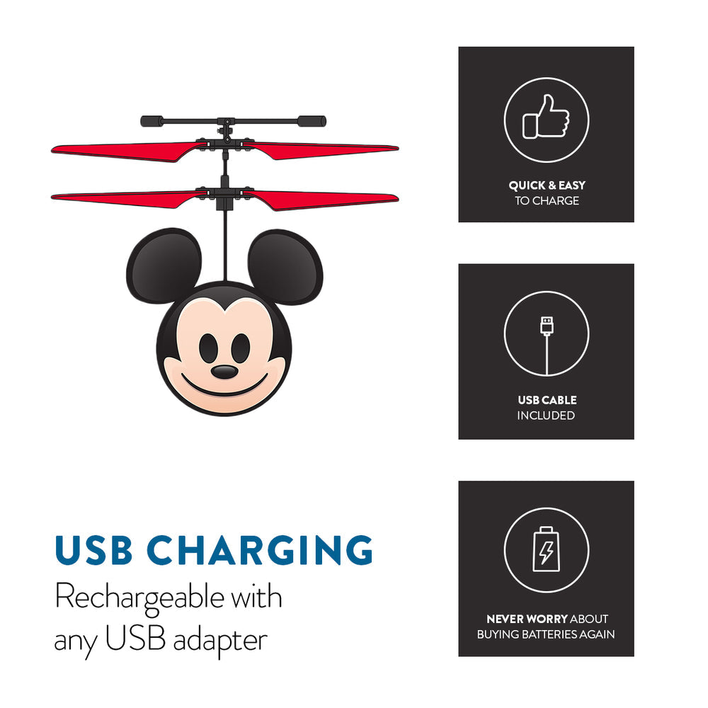 Helicóptero Bola OVNI Disney Emoji Mickey Mouse IR