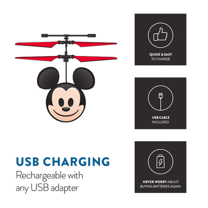 Helicóptero Bola OVNI Disney Emoji Mickey Mouse IR