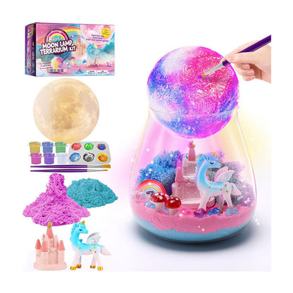 Kit de Lámpara Lunar para Pintar Niños – Set de Manualidades de Galaxia que se Ilumina con Soporte