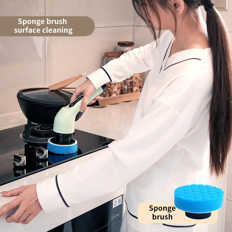 9-in-1 Wireless Electric Cleaning Brush with Rotating Heads