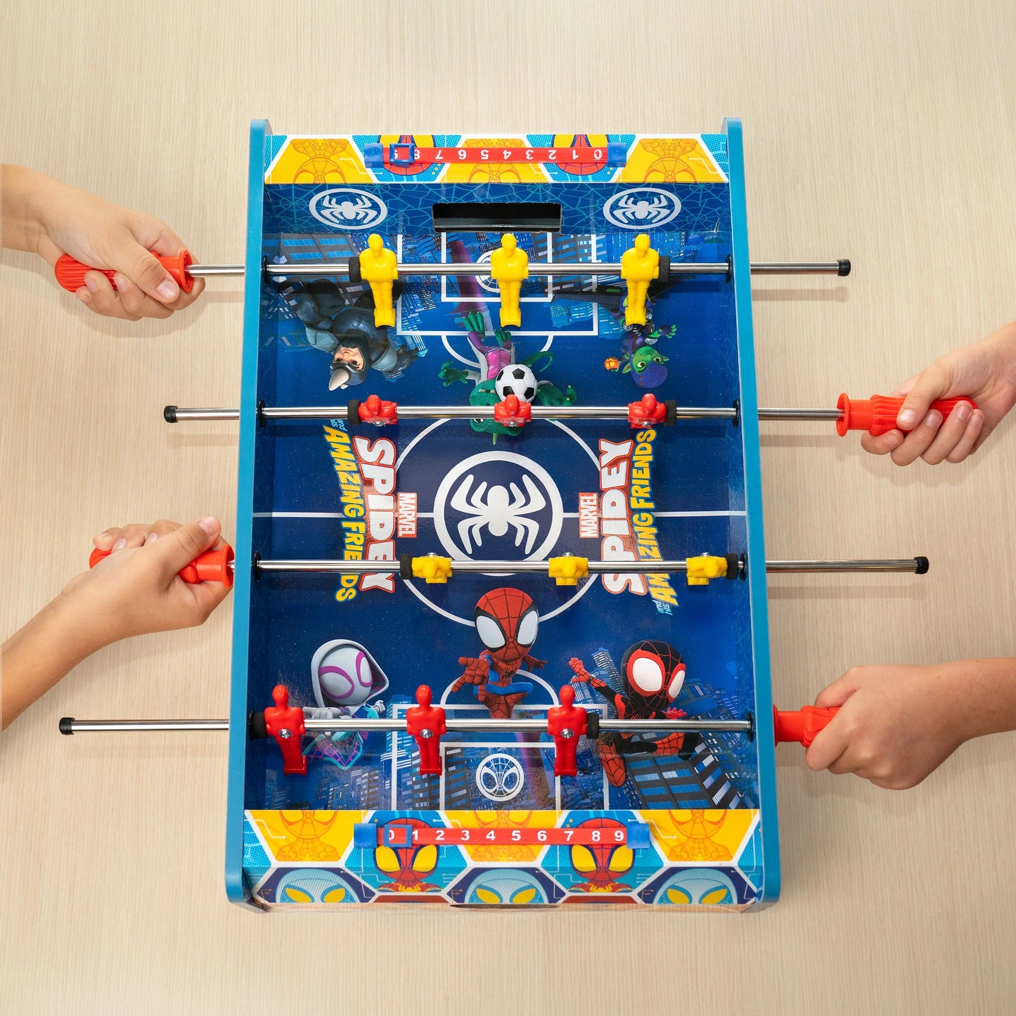 Juego de futbolín de mesa de Spidey y sus amigos asombrosos (Madera)