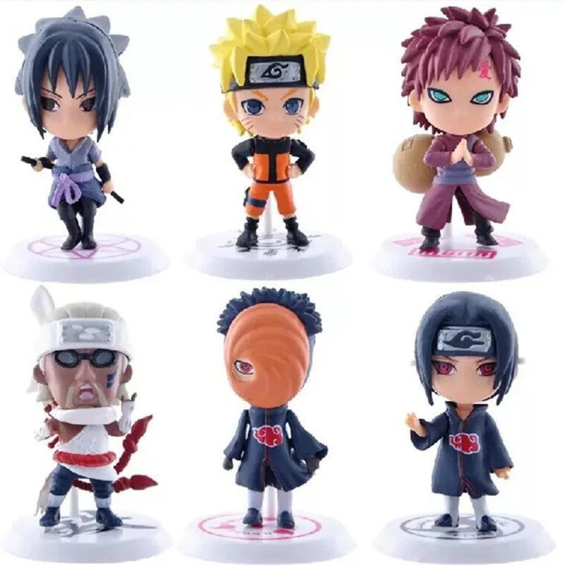 Naruto Anime Mini Figure Set 6PCS PVC Collectible Character Models
