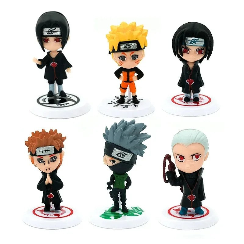 Naruto Anime Mini Figure Set 6PCS PVC Collectible Character Models