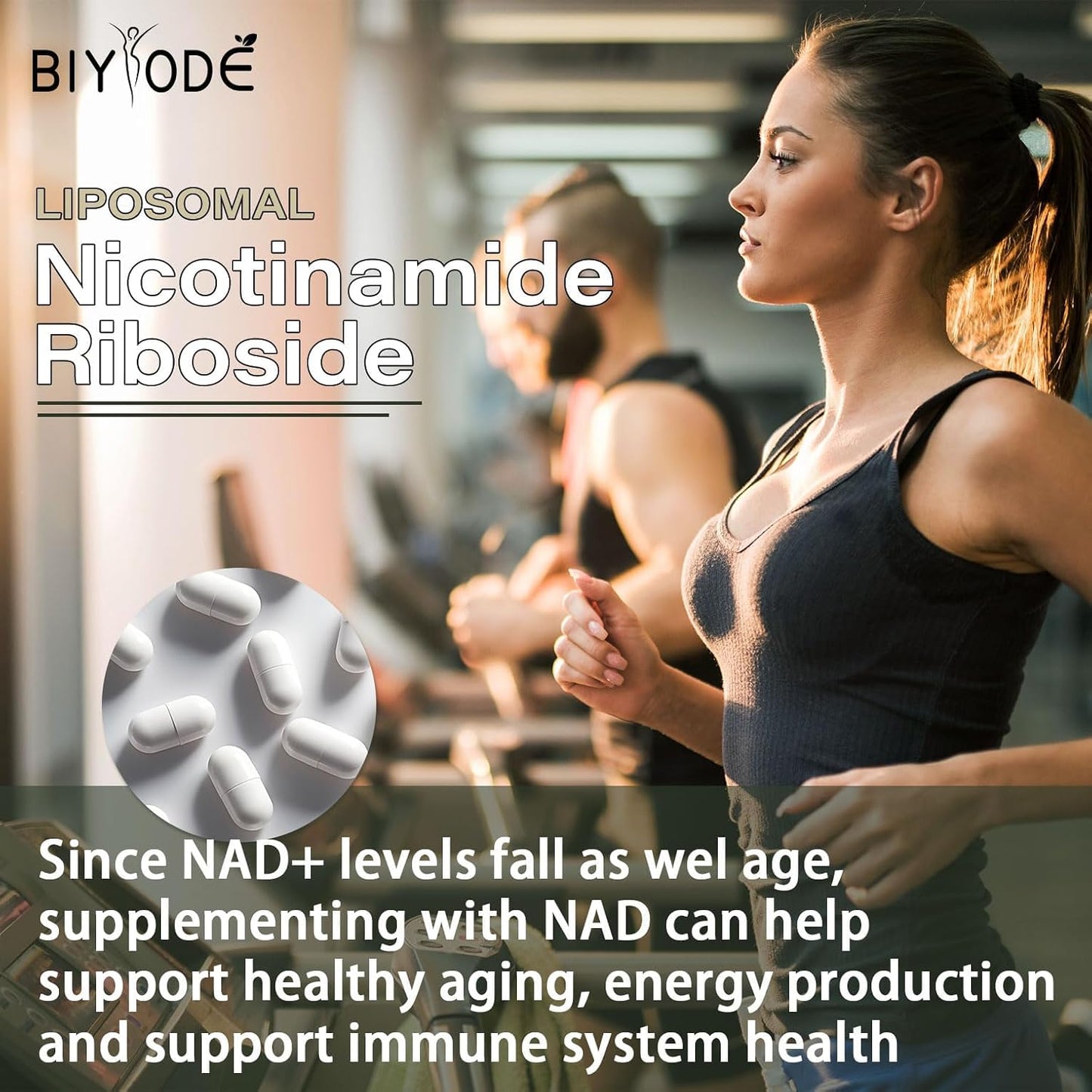 Liposomal NAD+ Nicotinamide Riboside Capsules 900mg with Resveratrol & Quercetin – Energy & Anti-Aging Support 80 Capsules
