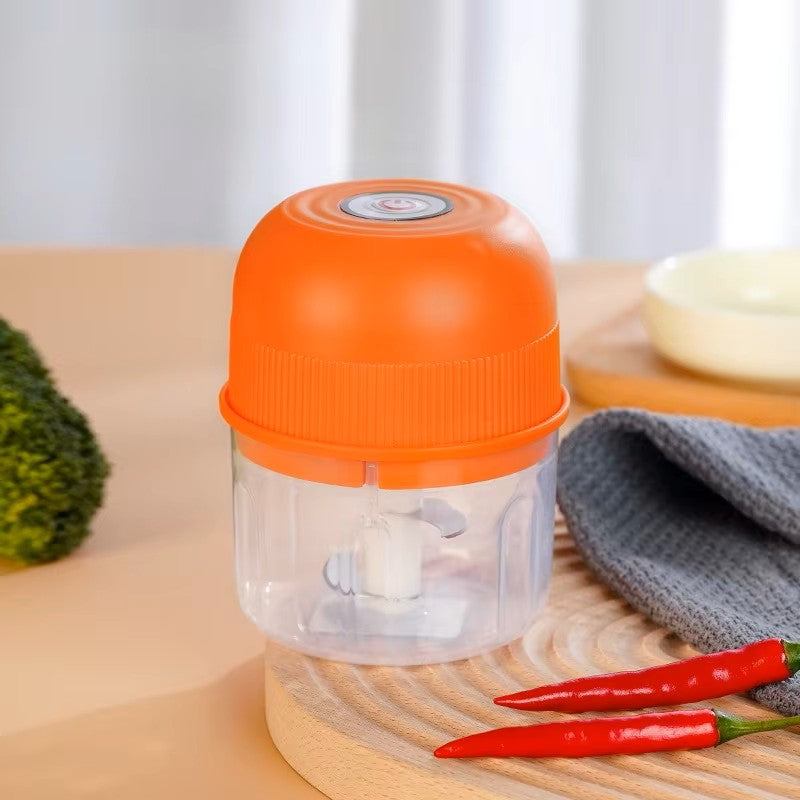 Prensa de ajos y picadora de verduras eléctrica - Mini procesador de alimentos y picadora de carne portátil - Picadora de cebolla y pimienta recargable por USB