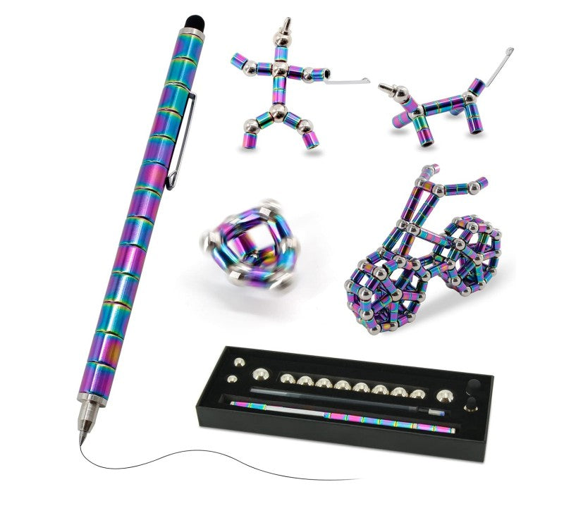 Conjunto de Ímanes de Caneta Anti-Stress Multicolor