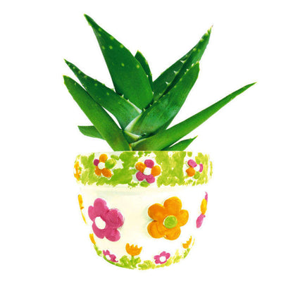Kit de Pintura DIY para Vaso de Flores de Gesso – Conjunto de Artesanato 3D com Tintas e Pincéis