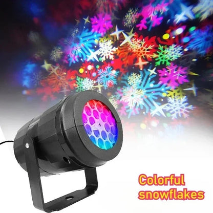 Christmas LED Projector Light – 16 Patterns, Rotatable, Indoor/Outdoor