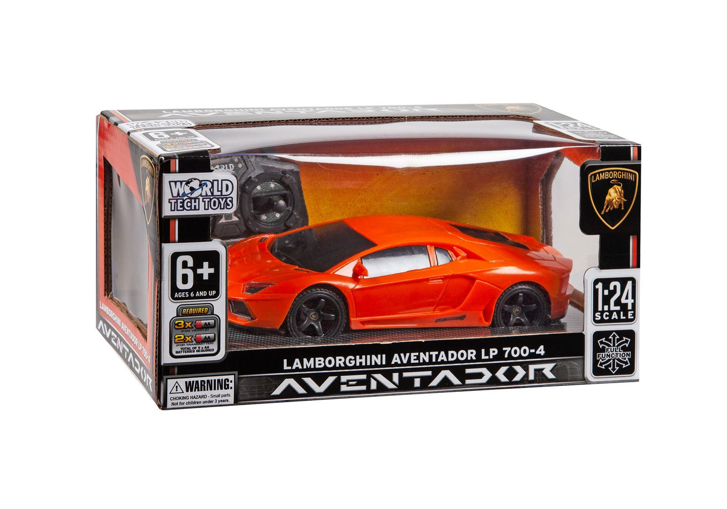 Lamborghini Aventador Carro Elétrico RC Supercarro - Réplica à Escala 1:24