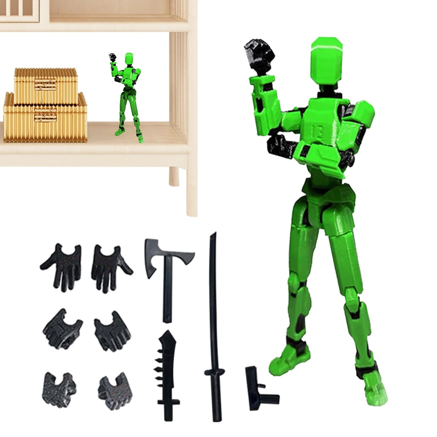 DIY 13-Joint Articulated Action Figure - 3D Printed Posable Dummy