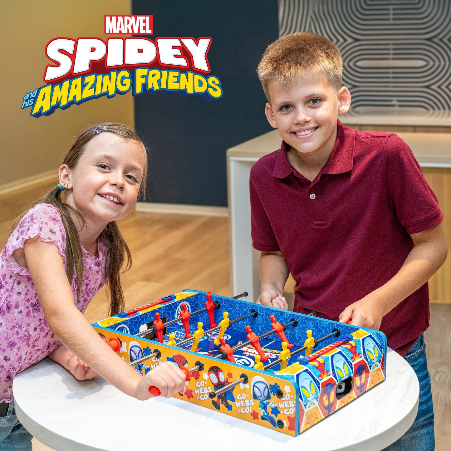 Juego de futbolín de mesa de Spidey y sus amigos asombrosos (Madera)
