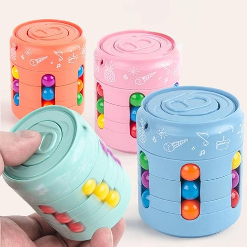 Magic Bean Fidget Spinners Coca-Cola Cubo – Brinquedo Giratório Colorido para Alívio do Stress e Foco