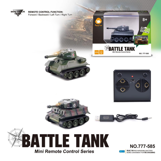 Mini Tanque de Batalla RC con Control Remoto IR, Tanque de Juguete de Micro Escala para Niños