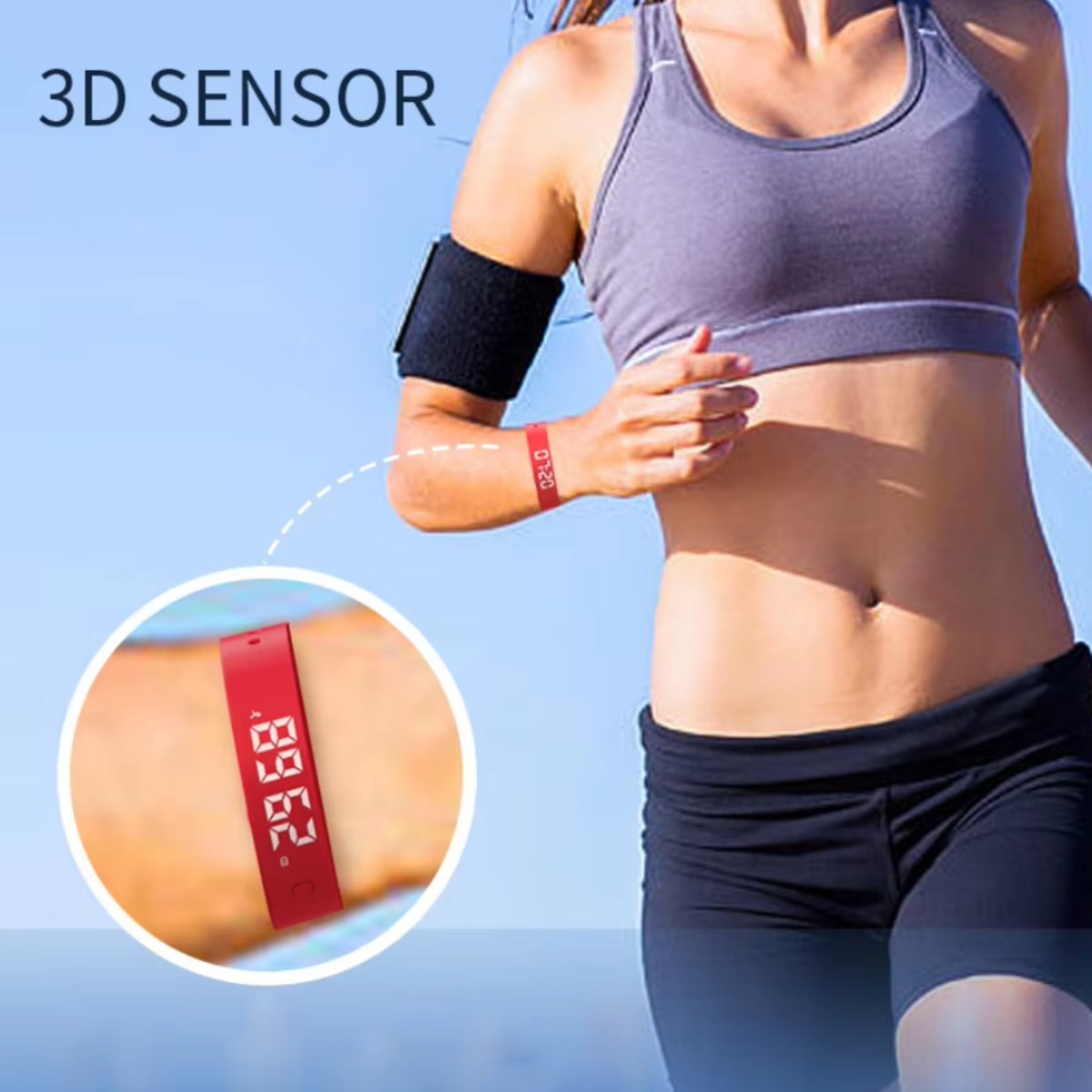 Reloj monitor de sueño con alarma vibratoria