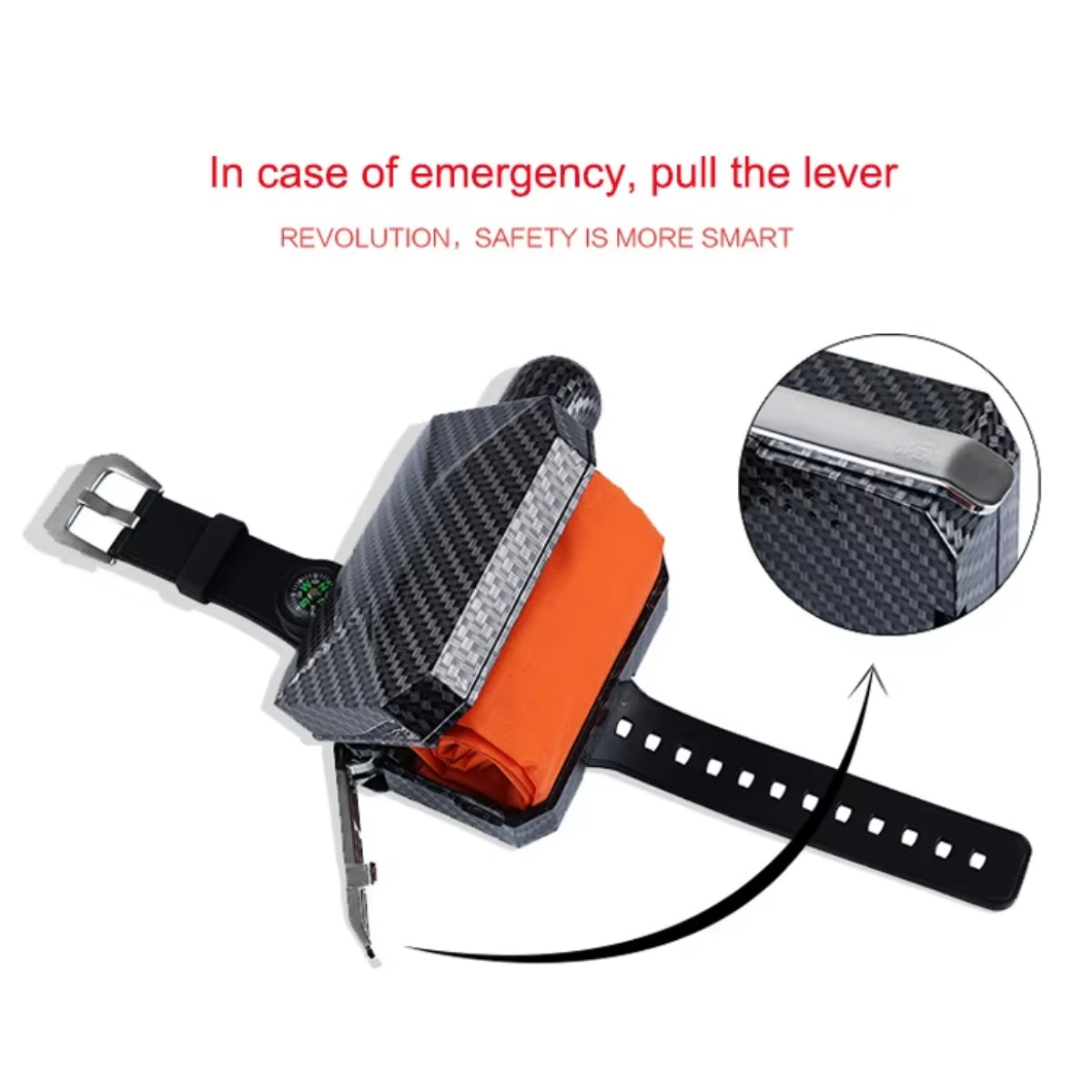 Portable Life-Saving Bracelet with Rapid Inflation Airbag