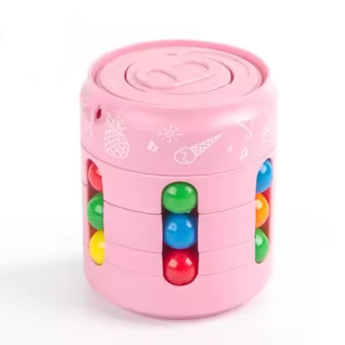 Magic Bean Fidget Spinners Coca-Cola Cubo – Brinquedo Giratório Colorido para Alívio do Stress e Foco