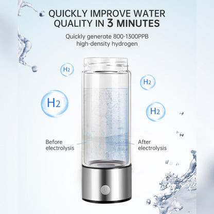Portable USB Hydrogen-Rich Water Ionizer Bottle