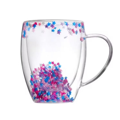 Botanical Double-Walled Dried Flower Glass Mug