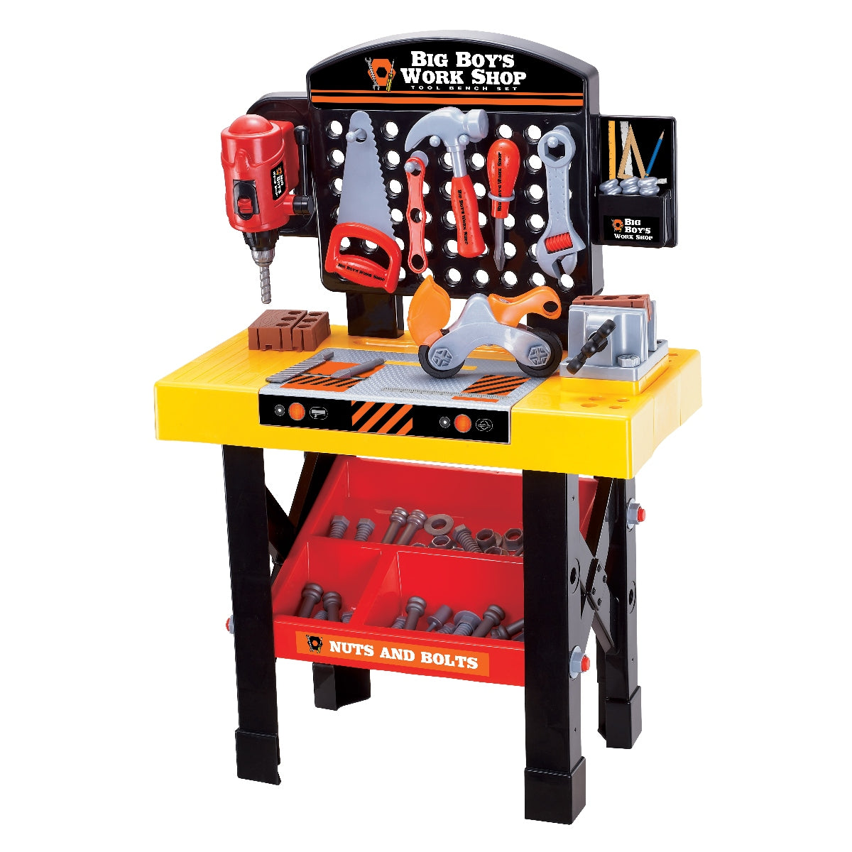 Big Boys Tool & Workbench Playset – 45 Piece Kids Construction Kit