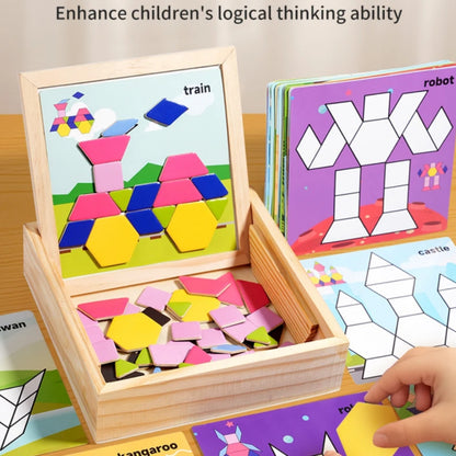 Puzzle de Blocos Magnéticos de Madeira 3D – Brinquedo Montessori de Quebra-Cabeças