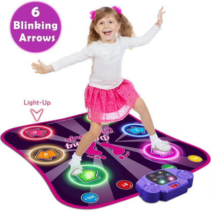 Alfombra de baile interactiva Bluetooth para niños – Juego musical plegable para suelo